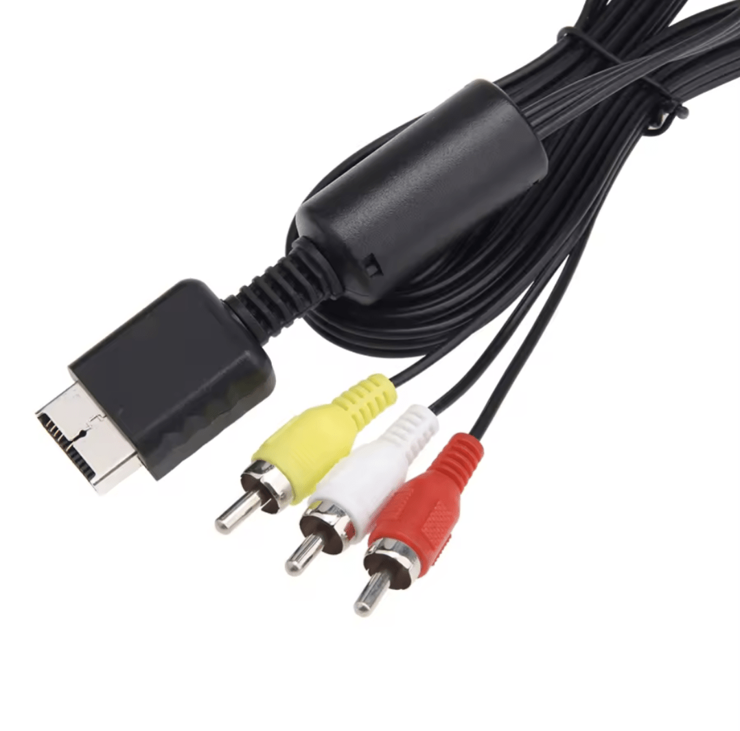 AV - kabel til PlayStation 1 / 2 / 3 – RCA (Kompositt) | PS1 / PS2 / PS3 - Nordic Card Vault