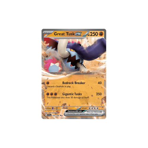 Pokémon Paldean Fates - Great Tusk Ex - 123/198 - Nordic Card Vault