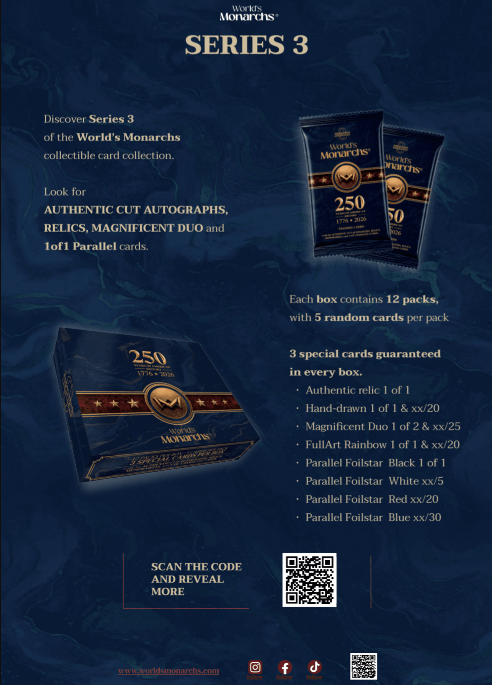 World Monarchs Series 2 Boks - Forhåndsbestilling - Nordic Card Vault